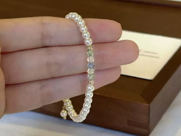 Colorful crystal beads, Shijia pearl bracelet