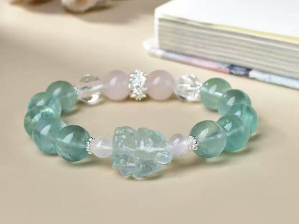 Fluorite Nine-tailed Fox Rose Quartz Fashion Bracelet