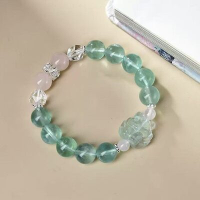 Fluorite Nine-tailed Fox Rose Quartz Fashion Bracelet