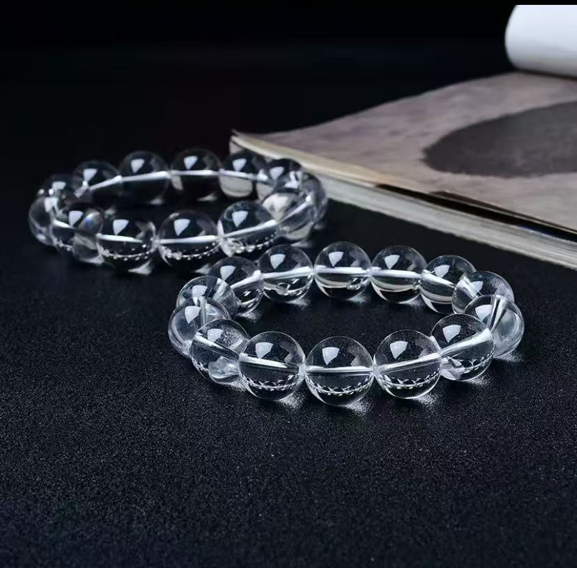 Natural East China Sea Crystal Round Pearl Bracelet