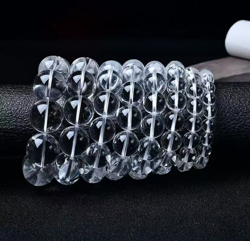 Natural East China Sea Crystal Round Pearl Bracelet