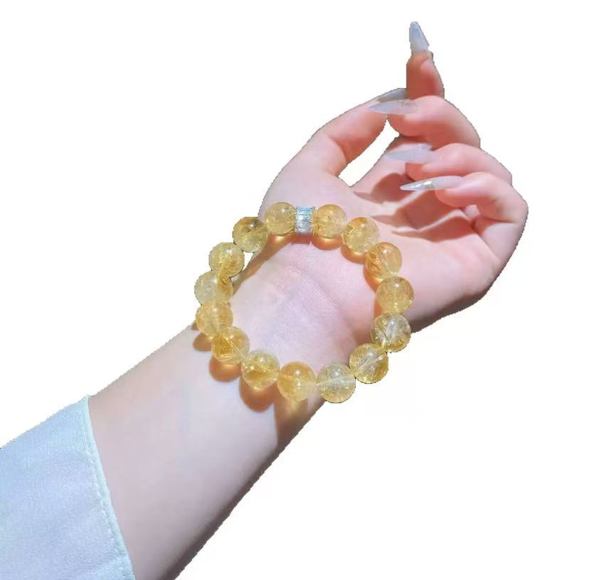 Natural Yellow Crystal Lucky Rice Bracelet