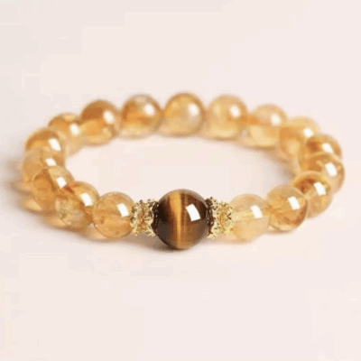 Natural Yellow Crystal Lucky Rice Bracelet