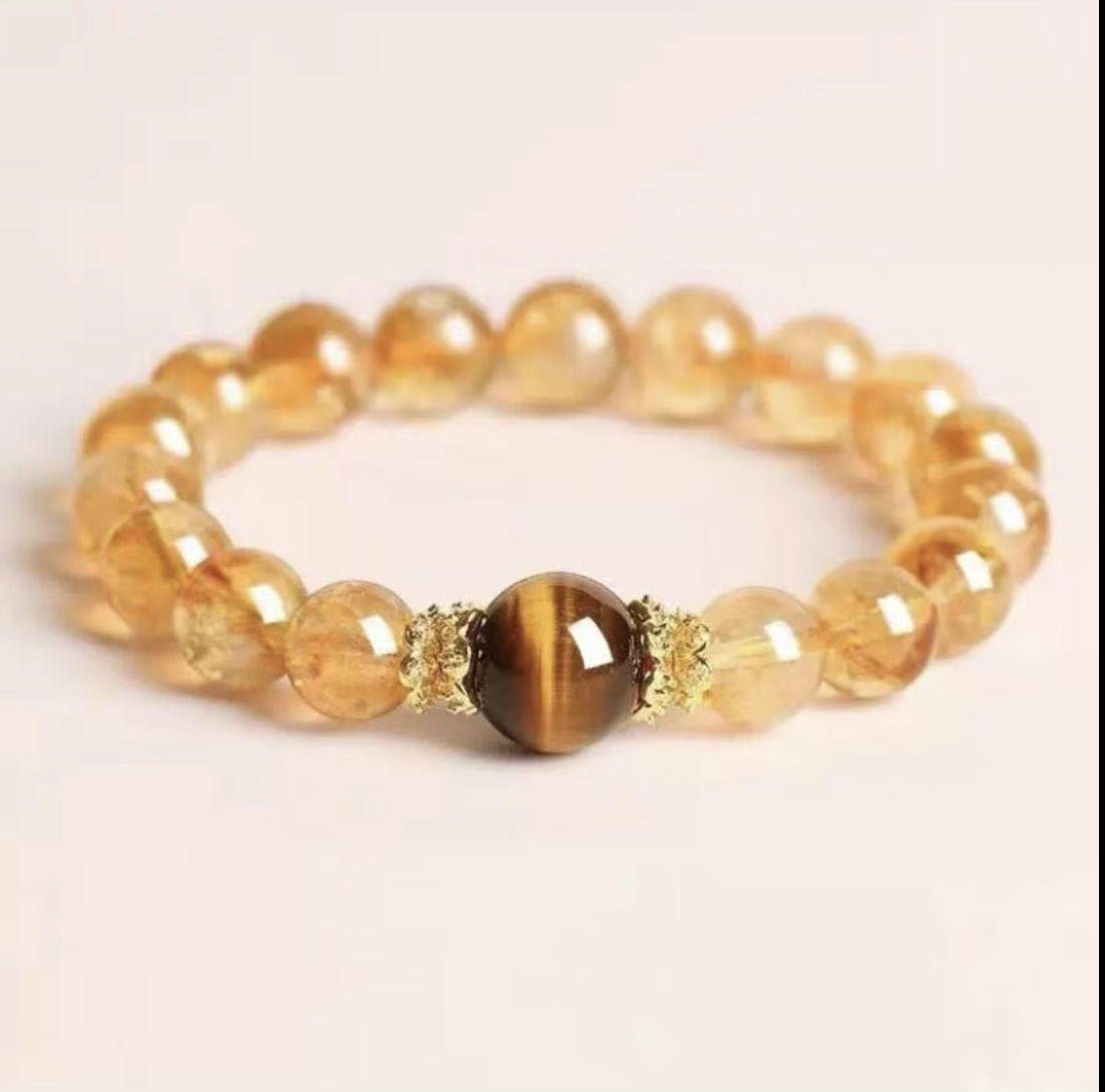 Natural Yellow Crystal Lucky Rice Bracelet