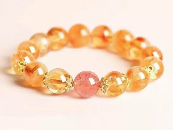 Natural Yellow Crystal Lucky Rice Bracelet