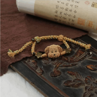 Retro literary fringe ceramic bracelet