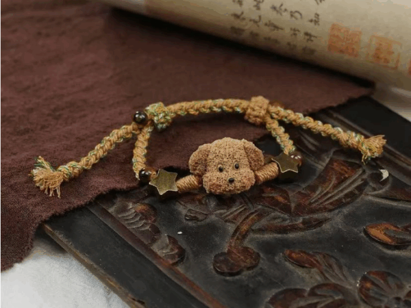 Retro literary fringe ceramic bracelet