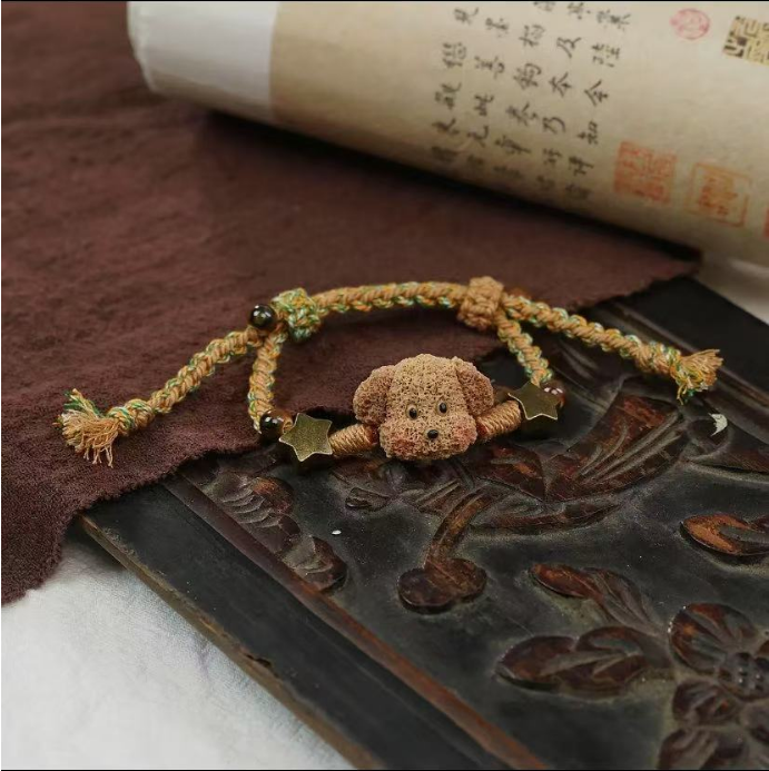 Retro literary fringe ceramic bracelet